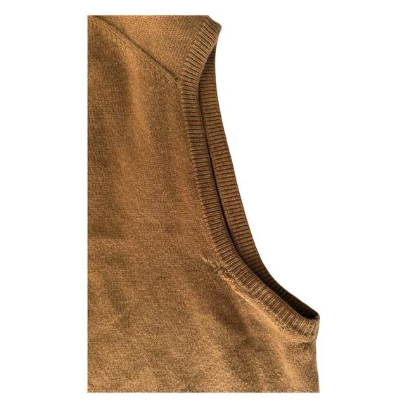 Hilditch And Key London & Paris Cashmere Sweater Vest V Neck Large Brown - Picture 9 of 12